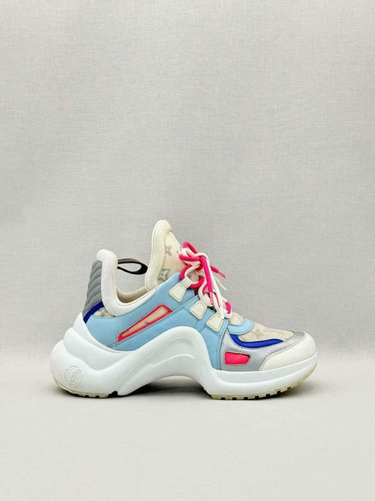 Pre-loved LOUIS VUITTON Blue Multicolor Size EU 38.5 Sneakers at Reems Closet