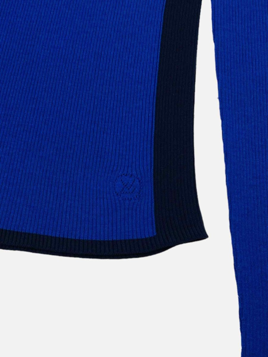 Pre-loved LOUIS VUITTON Blue w/ Black Ribbed Jumper from Reems Closet