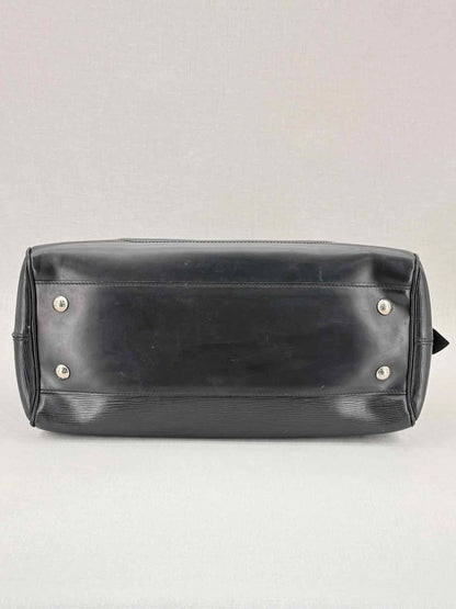 Pre - loved LOUIS VUITTON Bowling Montaigne Black Top Handle at Reems Closet