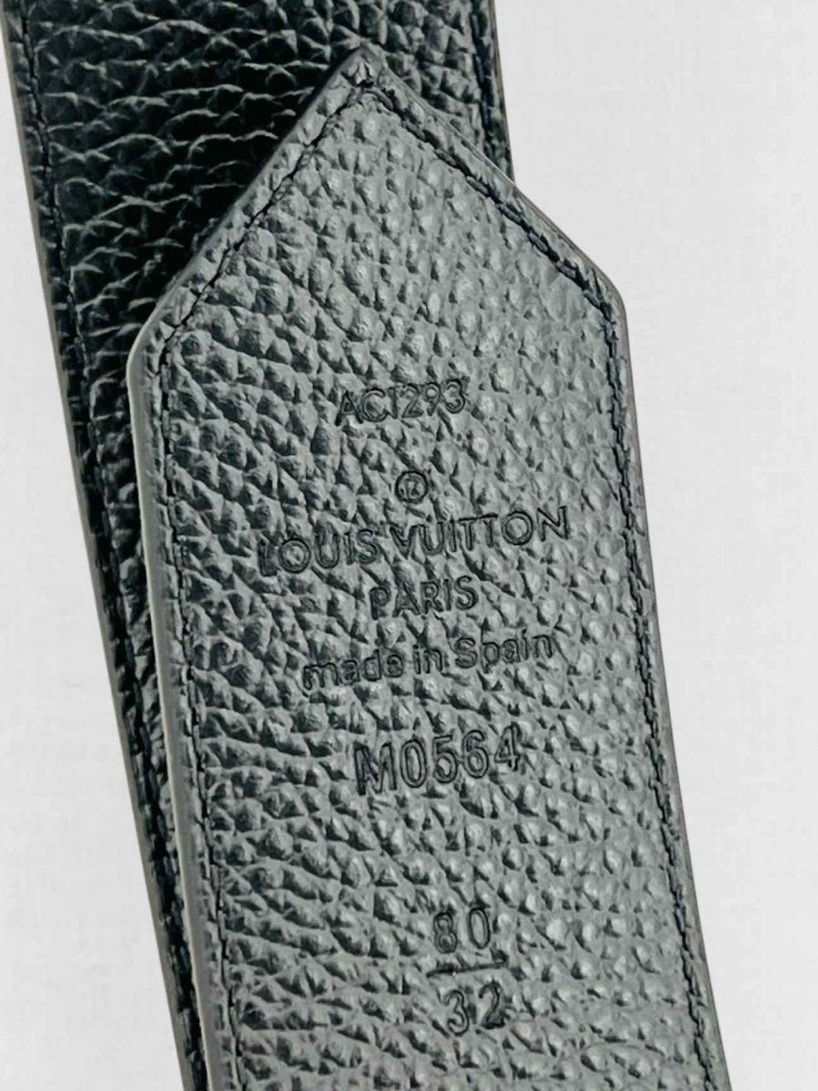 Pre - loved LOUIS VUITTON Brown & Black Monogram Belt at Reems Closet