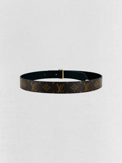 Pre - loved LOUIS VUITTON Brown & Black Monogram Belt at Reems Closet