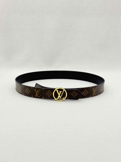 Pre - loved LOUIS VUITTON Brown & Black Monogram Belt at Reems Closet