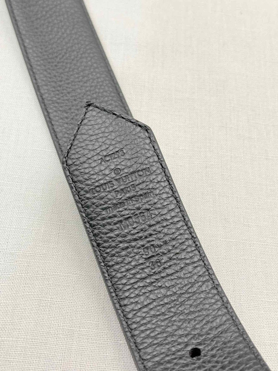 Pre - loved LOUIS VUITTON Brown & Black Monogram Belt at Reems Closet