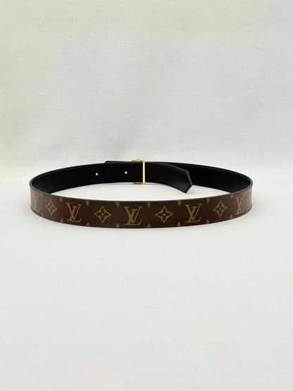 Pre - loved LOUIS VUITTON Brown & Black Monogram Belt at Reems Closet