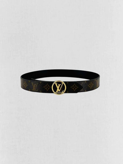 Pre - loved LOUIS VUITTON Brown & Black Monogram Belt at Reems Closet