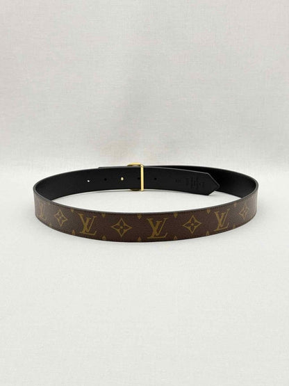 Pre-loved LOUIS VUITTON Brown & Black Monogram Belt at Reems Closet