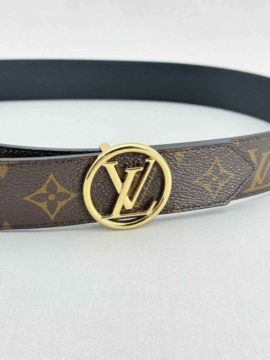 Pre - loved LOUIS VUITTON Brown Monogram Belt at Reems Closet
