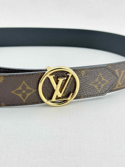 Pre - loved LOUIS VUITTON Brown Monogram Belt at Reems Closet