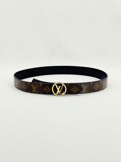 Pre - loved LOUIS VUITTON Brown Monogram Belt at Reems Closet