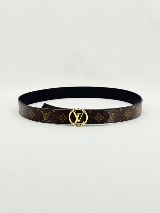 Pre - loved LOUIS VUITTON Brown Monogram Belt at Reems Closet