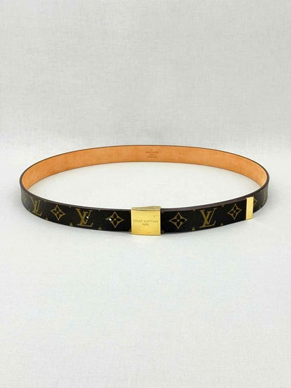 Pre - loved LOUIS VUITTON Brown Monogram Belt at Reems Closet