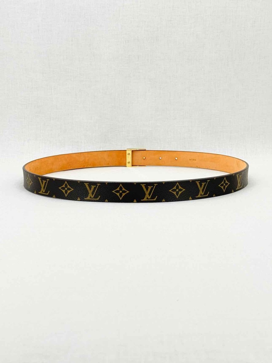 Pre - loved LOUIS VUITTON Brown Monogram Belt at Reems Closet