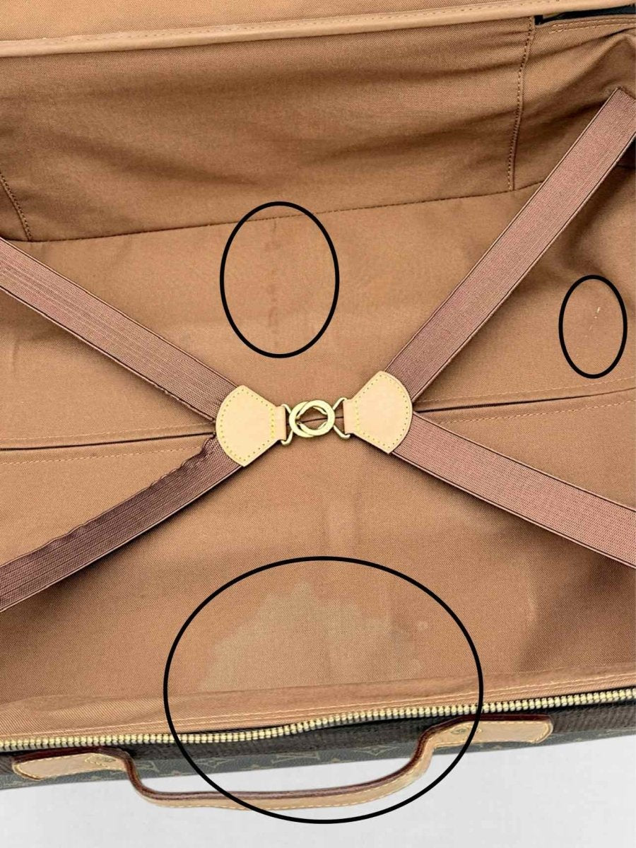 Pre - loved LOUIS VUITTON Brown Monogram Rolling Luggage at Reems Closet