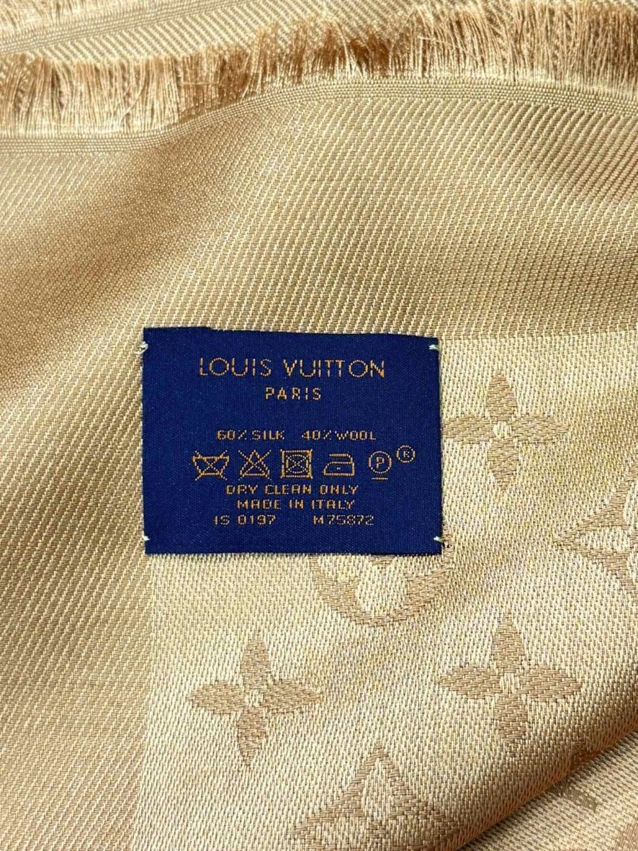 Pre - loved LOUIS VUITTON Caramel Shawl at Reems Closet