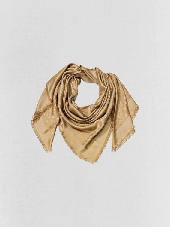 Pre - loved LOUIS VUITTON Caramel Shawl at Reems Closet