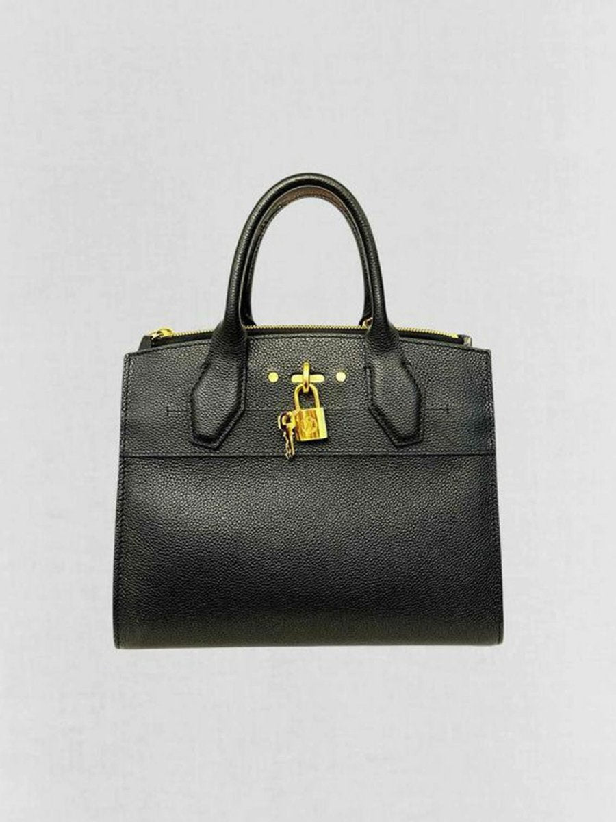 Pre - loved LOUIS VUITTON City Streamer Black Top Handle at Reems Closet