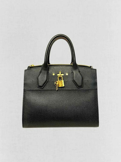 Pre - loved LOUIS VUITTON City Streamer Black Top Handle at Reems Closet