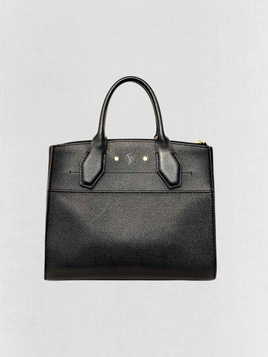 Pre - loved LOUIS VUITTON City Streamer Black Top Handle at Reems Closet