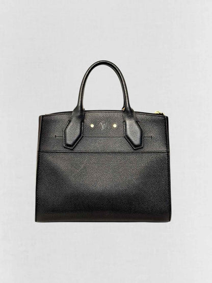 Pre - loved LOUIS VUITTON City Streamer Black Top Handle at Reems Closet