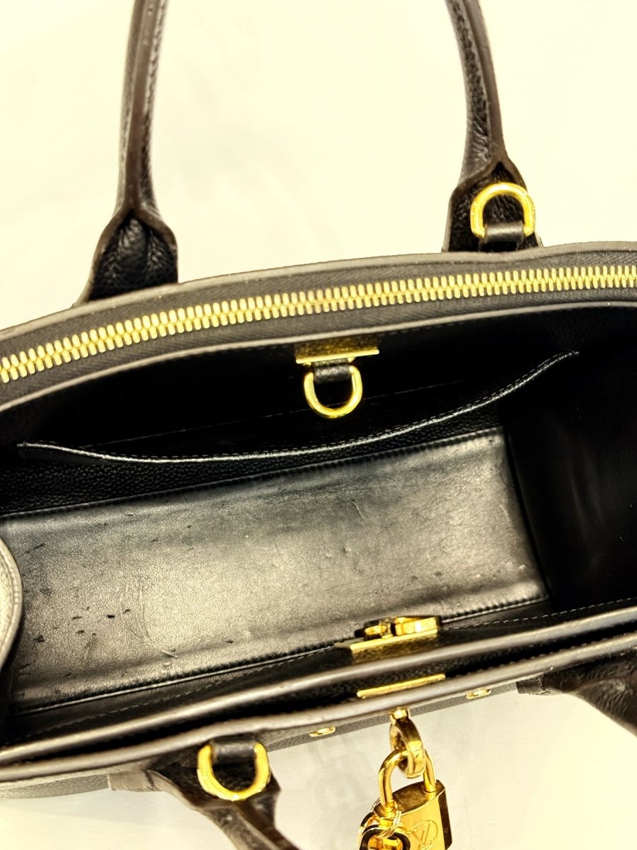 Pre - loved LOUIS VUITTON City Streamer Black Top Handle at Reems Closet