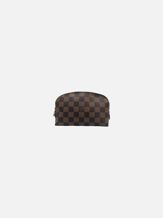 Pre - loved LOUIS VUITTON Cosmetic Brown Damier Ebene Pouch at Reems Closet