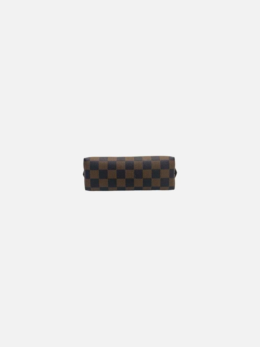 Pre - loved LOUIS VUITTON Cosmetic Brown Damier Ebene Pouch at Reems Closet