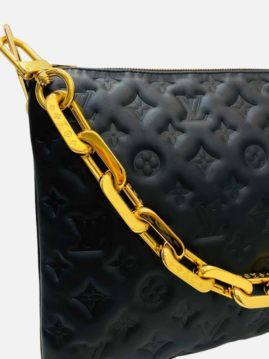 Pre - loved LOUIS VUITTON Coussin Black Monogram Handbag at Reems Closet