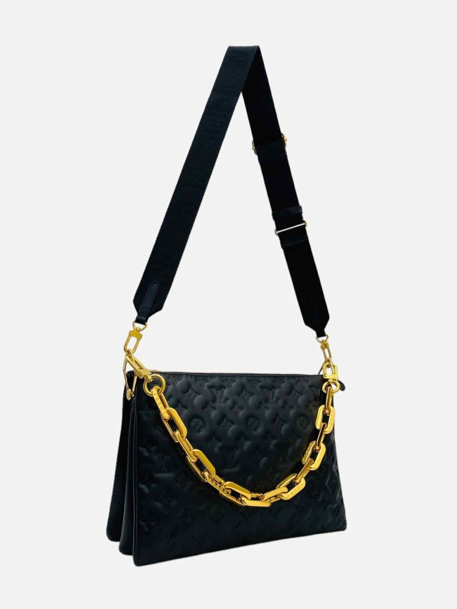 Pre - loved LOUIS VUITTON Coussin Black Monogram Handbag at Reems Closet