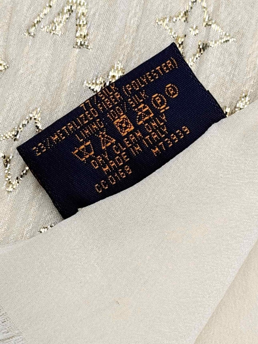 Pre - loved LOUIS VUITTON Cream Monogram Scarf at Reems Closet