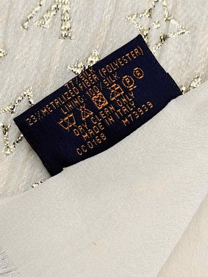 Pre - loved LOUIS VUITTON Cream Monogram Scarf at Reems Closet