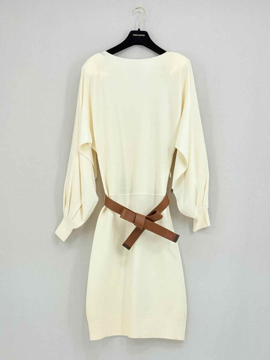Pre - loved LOUIS VUITTON Cream Size Small Knee Length Dress at Reems Closet
