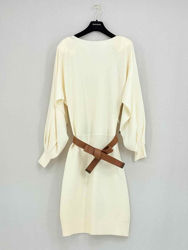 Pre - loved LOUIS VUITTON Cream Size Small Knee Length Dress at Reems Closet