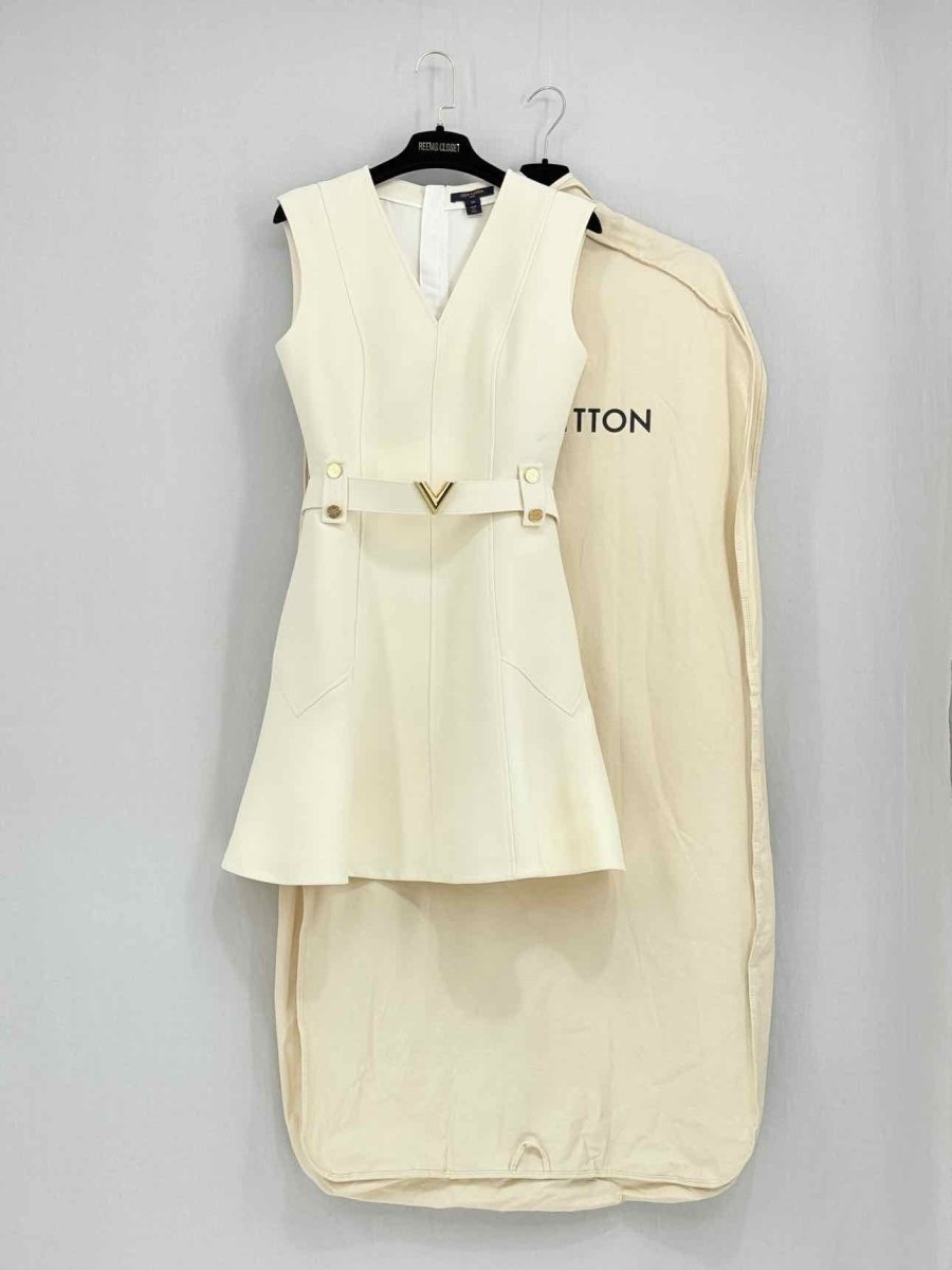 Pre - loved LOUIS VUITTON Cream Size US 2 Short Dress at Reems Closet