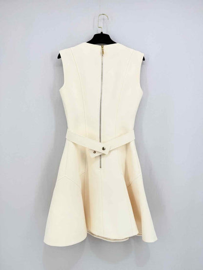 Pre - loved LOUIS VUITTON Cream Size US 2 Short Dress at Reems Closet