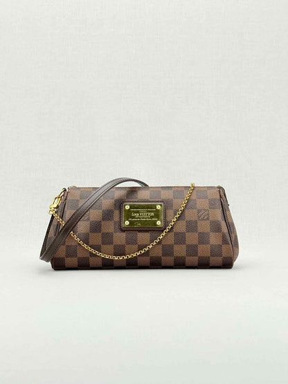 Pre - loved LOUIS VUITTON Eva Brown Damier Ebene Shoulder Bag at Reems Closet
