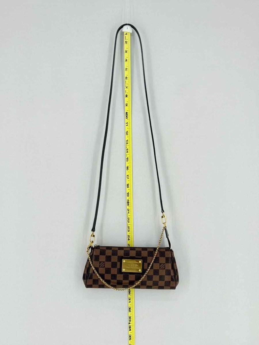 Pre - loved LOUIS VUITTON Eva Brown Damier Ebene Shoulder Bag at Reems Closet
