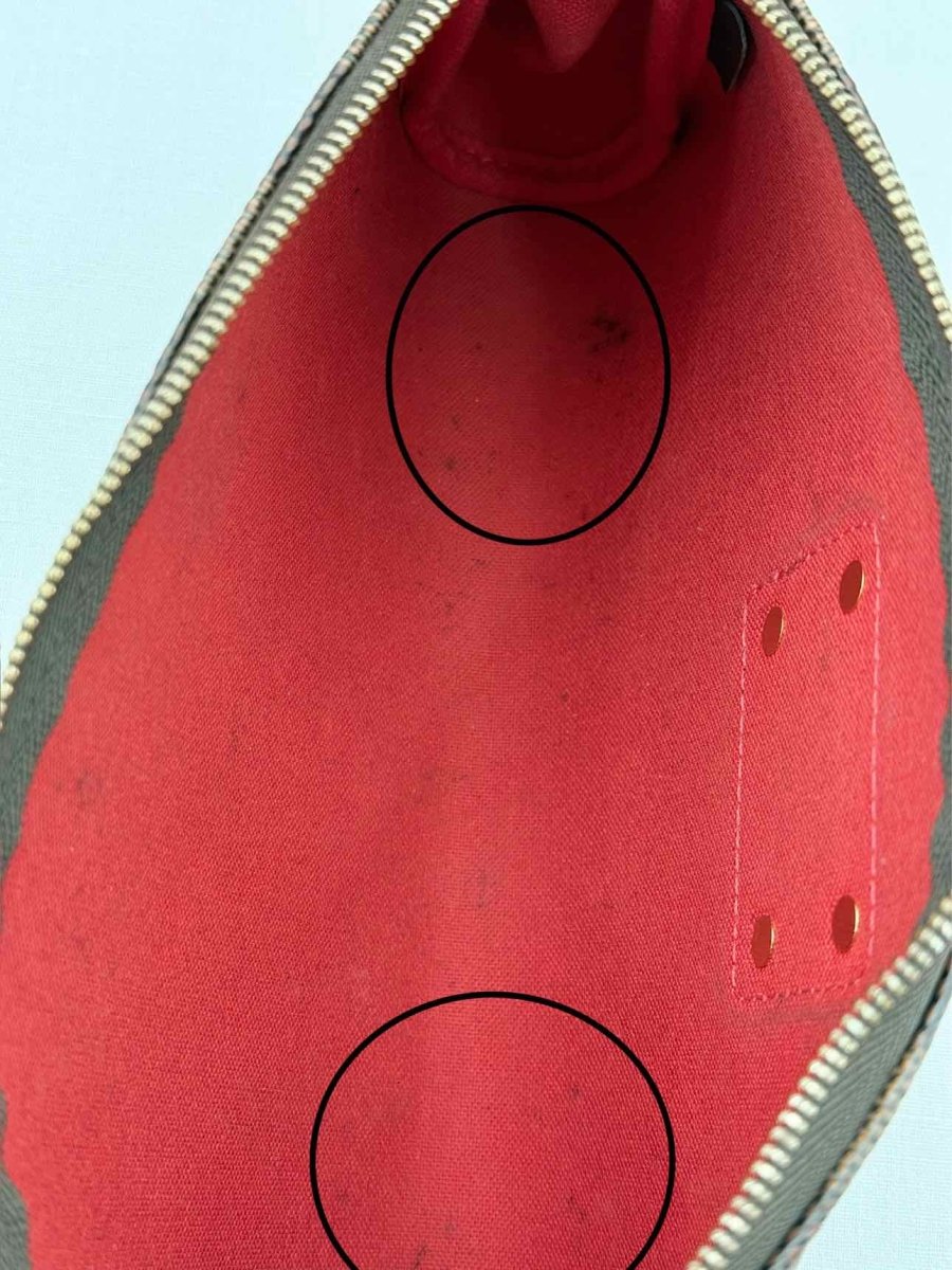 Pre - loved LOUIS VUITTON Eva Brown Damier Ebene Shoulder Bag at Reems Closet