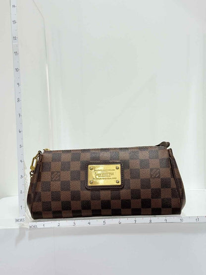 Pre - loved LOUIS VUITTON Eva Brown Damier Ebene Shoulder Bag at Reems Closet