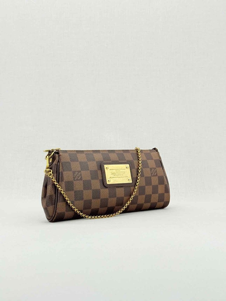 Pre - loved LOUIS VUITTON Eva Brown Damier Ebene Shoulder Bag at Reems Closet