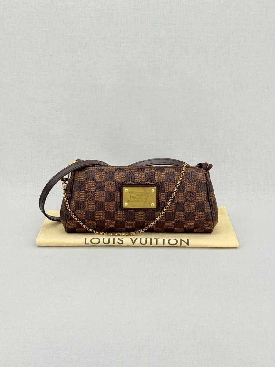 Pre - loved LOUIS VUITTON Eva Brown Damier Ebene Shoulder Bag at Reems Closet