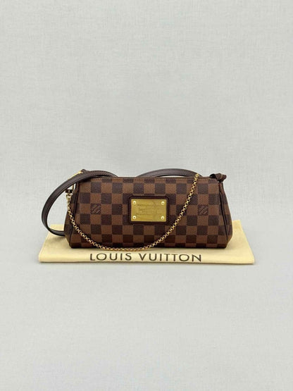 Pre - loved LOUIS VUITTON Eva Brown Damier Ebene Shoulder Bag at Reems Closet