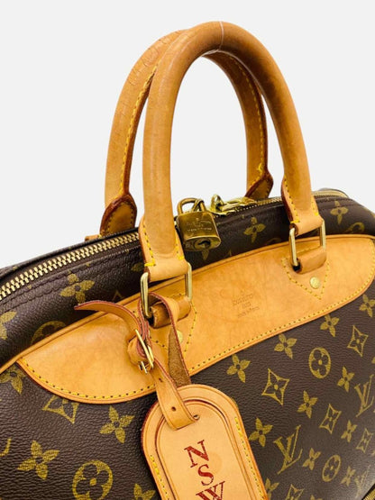 Pre - loved LOUIS VUITTON Evasion Beige Monogram Top Handle at Reems Closet