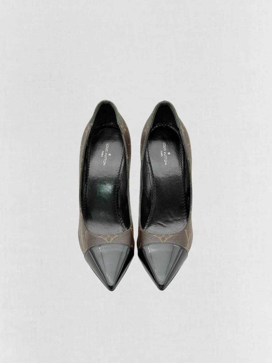 Pre - loved LOUIS VUITTON Fetish Brown Monogram Size EU 37 Pumps at Reems Closet