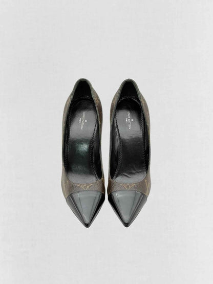 Pre - loved LOUIS VUITTON Fetish Brown Monogram Size EU 37 Pumps at Reems Closet