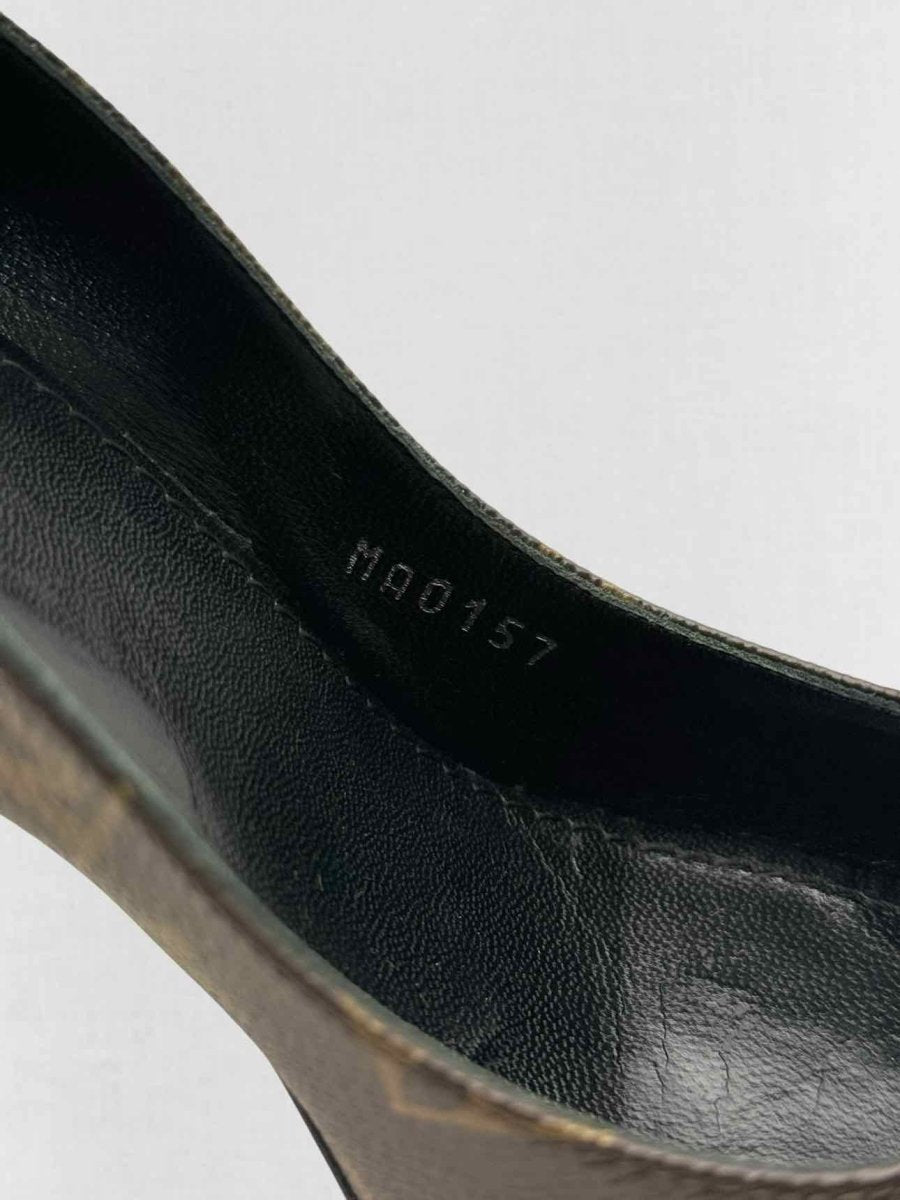 Pre - loved LOUIS VUITTON Fetish Brown Monogram Size EU 37 Pumps at Reems Closet
