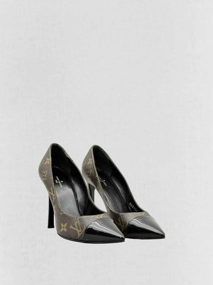 Pre - loved LOUIS VUITTON Fetish Brown Monogram Size EU 37 Pumps at Reems Closet