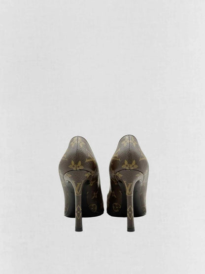 Pre - loved LOUIS VUITTON Fetish Brown Monogram Size EU 37 Pumps at Reems Closet