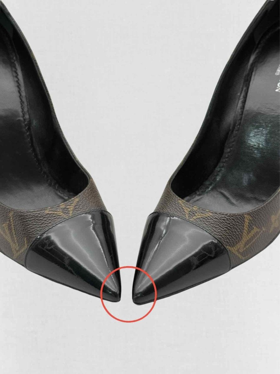 Pre - loved LOUIS VUITTON Fetish Brown Monogram Size EU 37 Pumps at Reems Closet