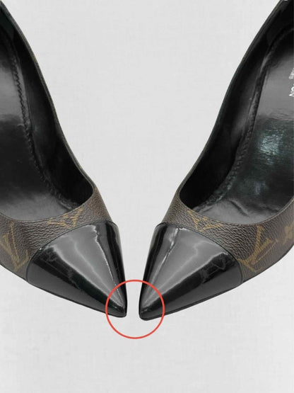 Pre - loved LOUIS VUITTON Fetish Brown Monogram Size EU 37 Pumps at Reems Closet