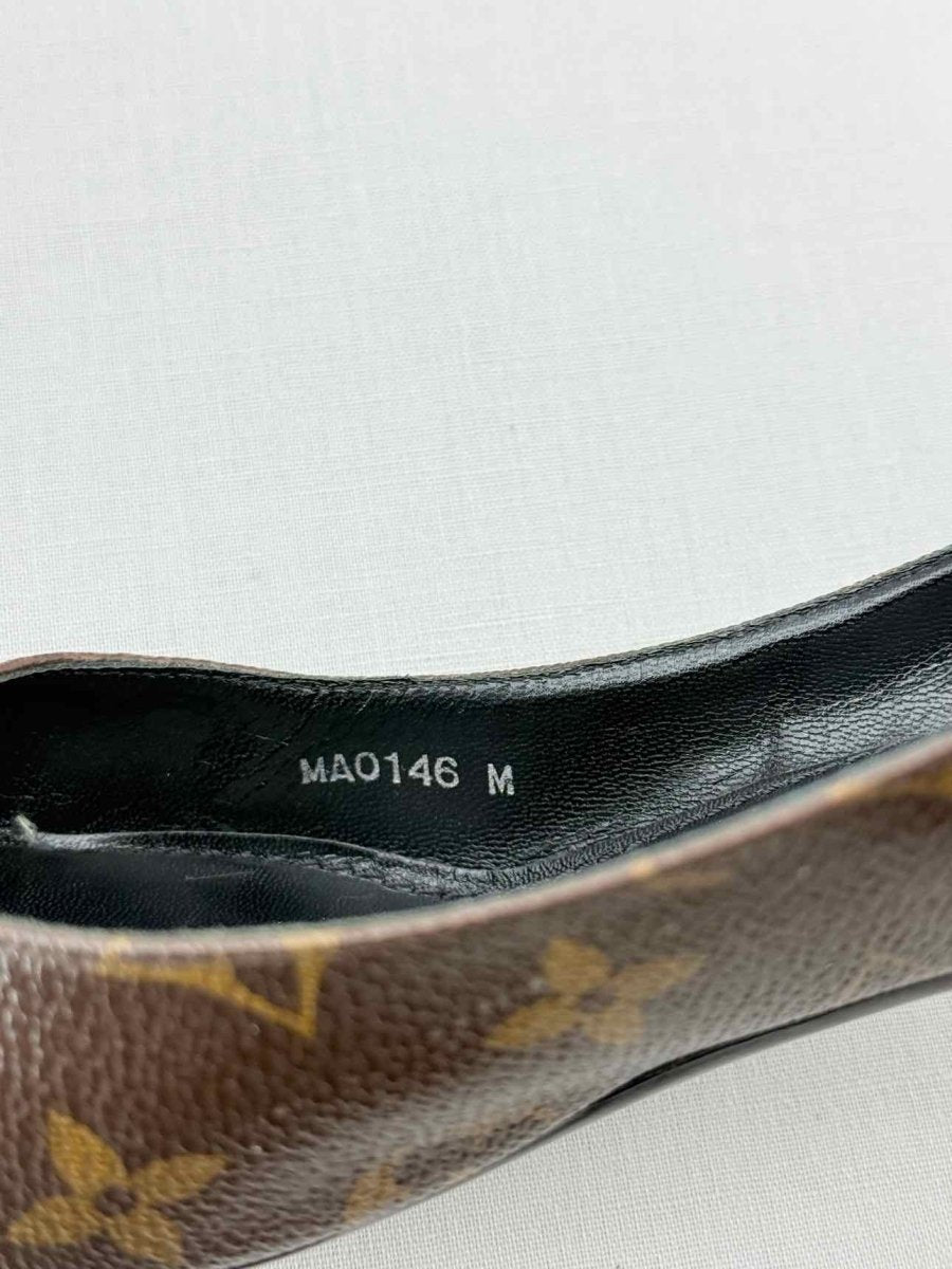 Pre - loved LOUIS VUITTON Fetish Brown Monogram Size EU 38 Pumps at Reems Closet